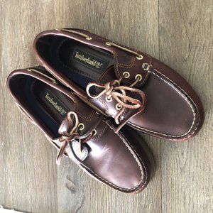TIMBERLAND Women Brown Leather Boat Shoe